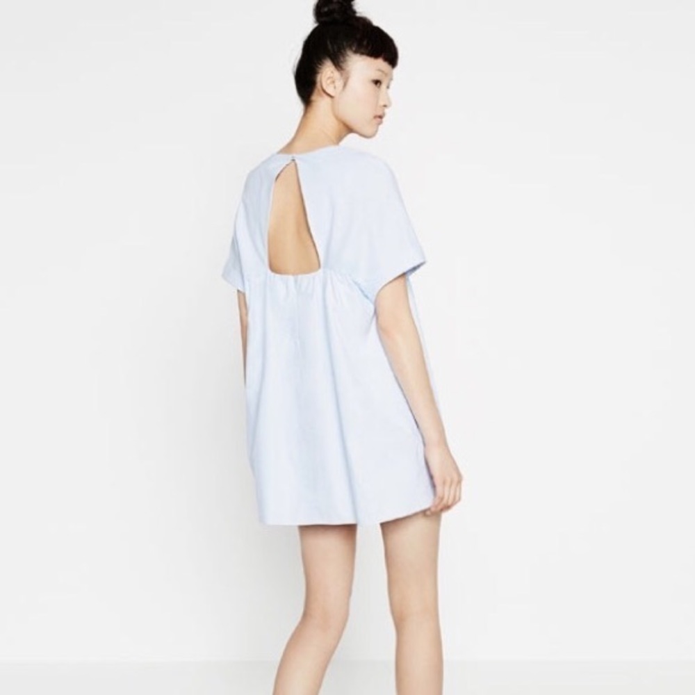 Zara Trf Babydoll Poplin Romper